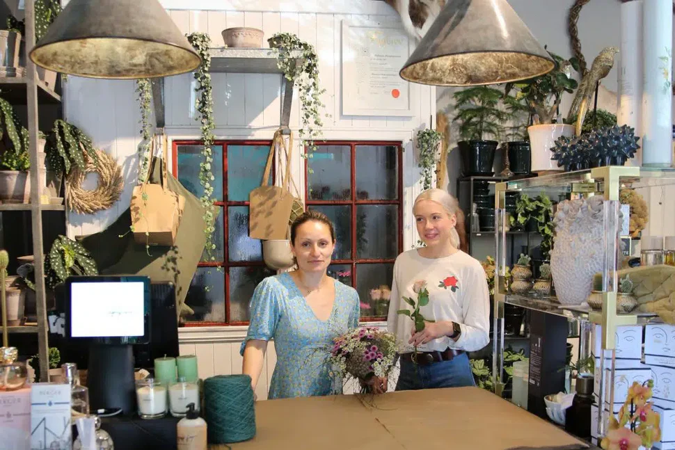 Damplass Blomster interiør